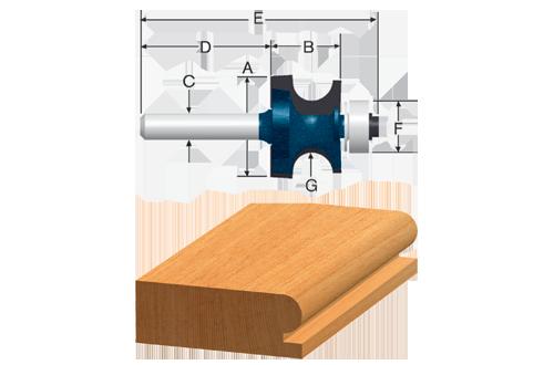 Bosch Carbide Tipped Edge Beading Bits