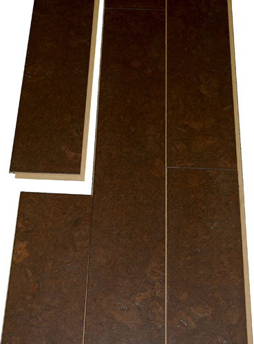 Easy Snap Together Glueless Floating Natural Cork Floors 6 x 36 Inch Planks