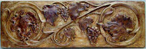 Left Horizontal Tuscan Rail Tile (New World)