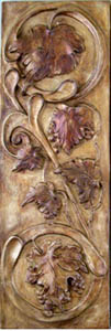 Left Vertical Tuscan Rail Tile (New World)