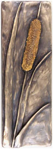 right cattail tile antique bronze