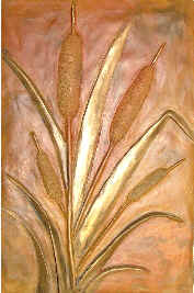 center cattail tile red
