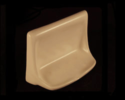 Flatback Soap Dishes with Lipped Edges in a Variety of Colors