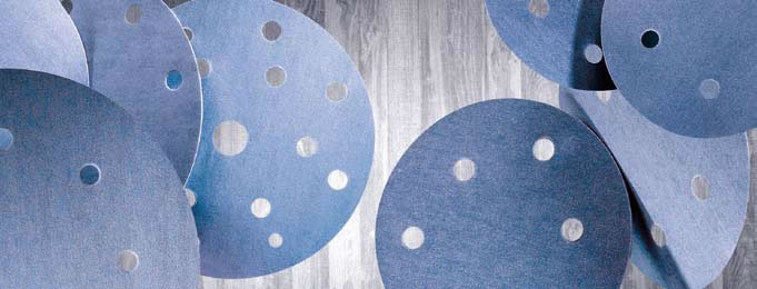 Sia 1940 6 Inch 7 Hole Siacar Blue Hook and Loop Paper Discs