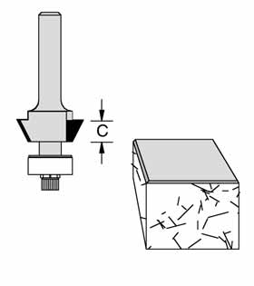 Velepec Glue Well Bevel Trim Router Bits