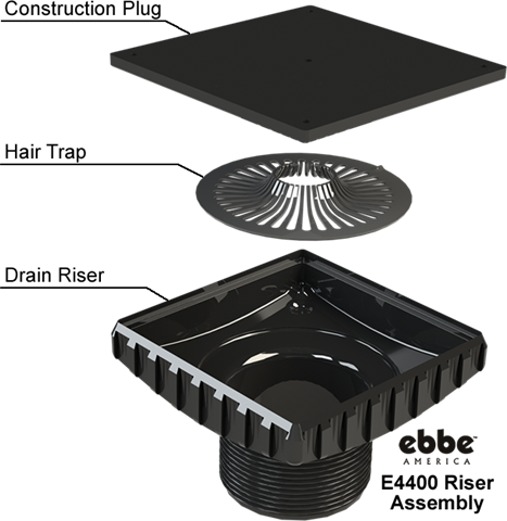 ebbe drain square shower riser floor trap hair chrome plug construction round seller